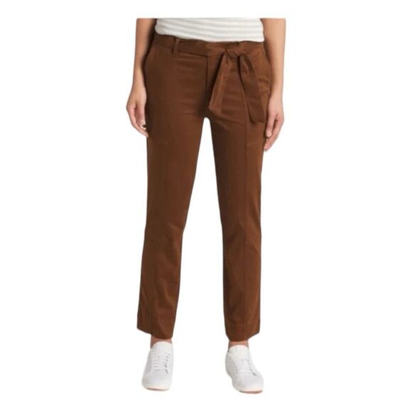 Kut From The Kloth Reese Utility Pants Chocolate Brown High Rise Straight Leg Be - Picture 1 of 11